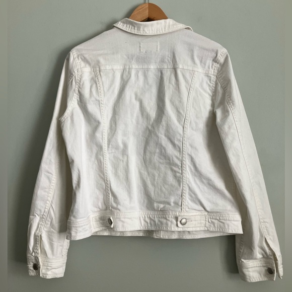 UNIVERSAL THREAD White Denim Minimalistic Jean Jacket Size L - Picture 7 of 11